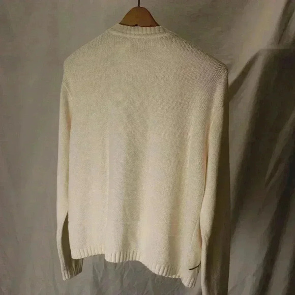 Liz Claiborne Lizsport m 100% Cotton knitted floral cardigans cottage sweater - Picture 9 of 16